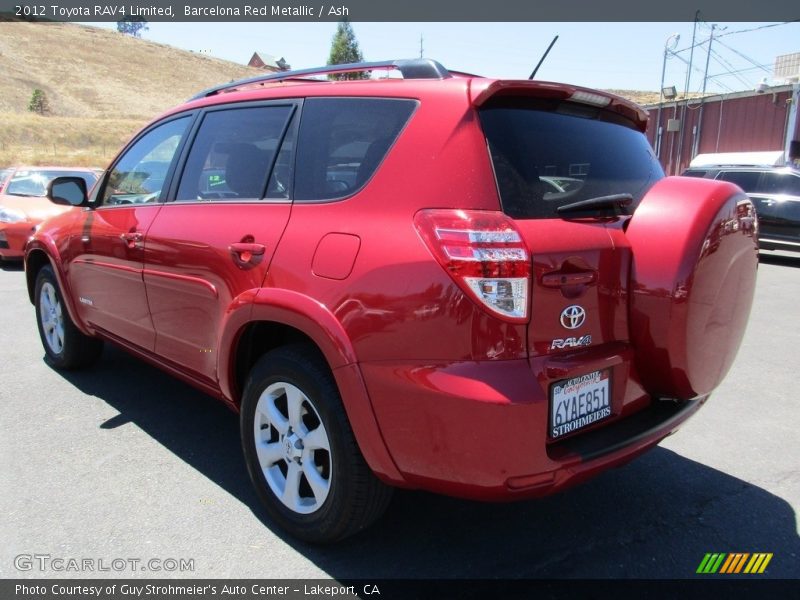 Barcelona Red Metallic / Ash 2012 Toyota RAV4 Limited