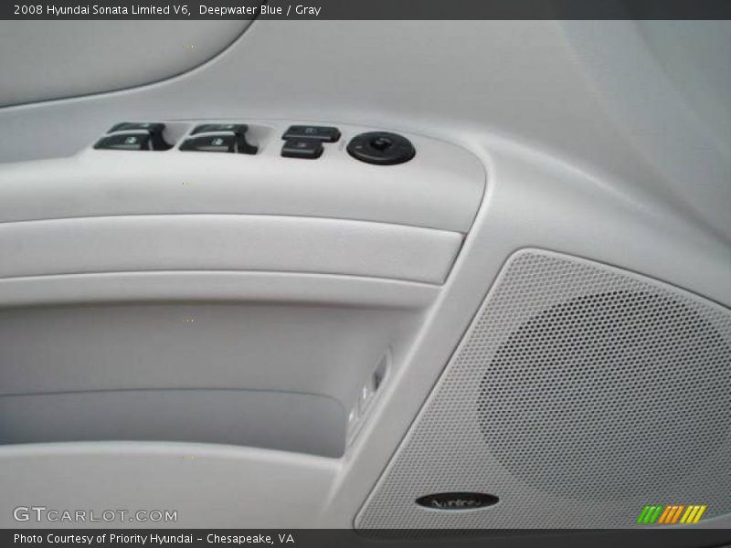 Deepwater Blue / Gray 2008 Hyundai Sonata Limited V6