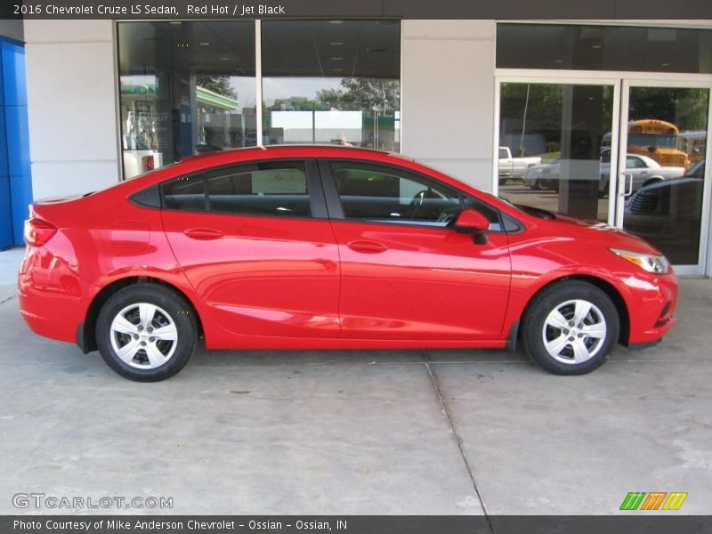 Red Hot / Jet Black 2016 Chevrolet Cruze LS Sedan