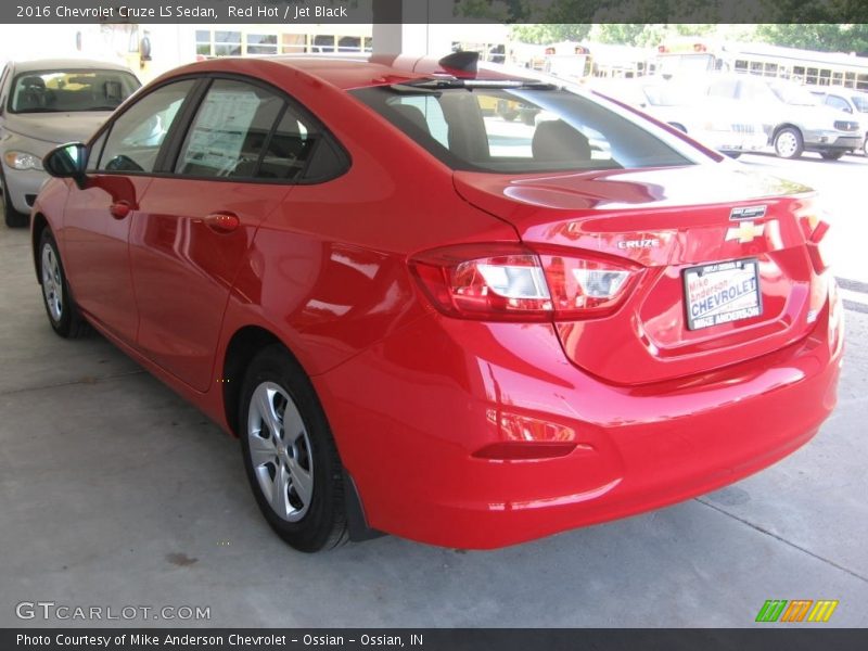 Red Hot / Jet Black 2016 Chevrolet Cruze LS Sedan