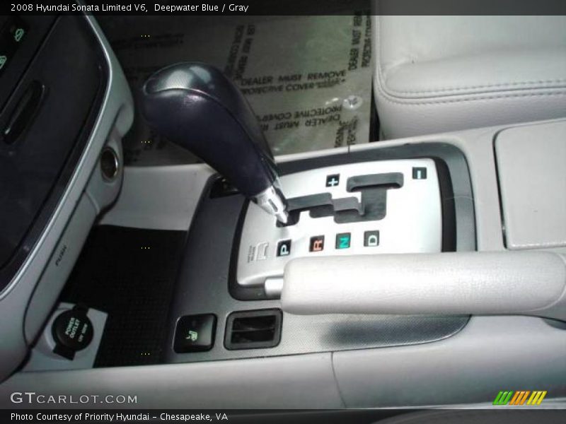 Deepwater Blue / Gray 2008 Hyundai Sonata Limited V6