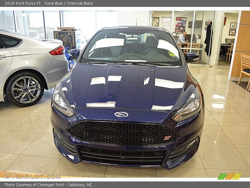 Kona Blue / Charcoal Black 2016 Ford Focus ST