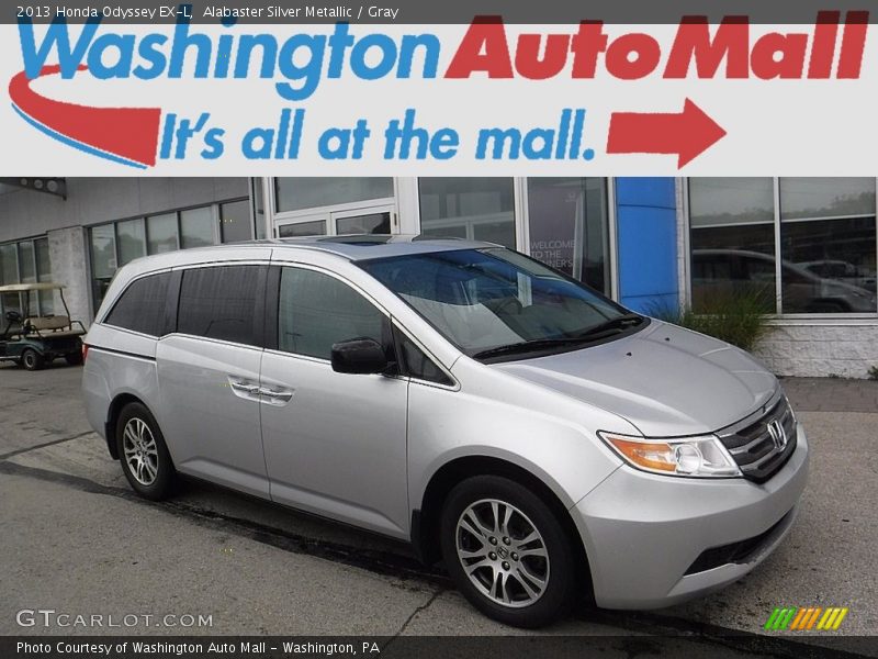 Alabaster Silver Metallic / Gray 2013 Honda Odyssey EX-L