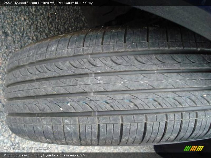 Deepwater Blue / Gray 2008 Hyundai Sonata Limited V6