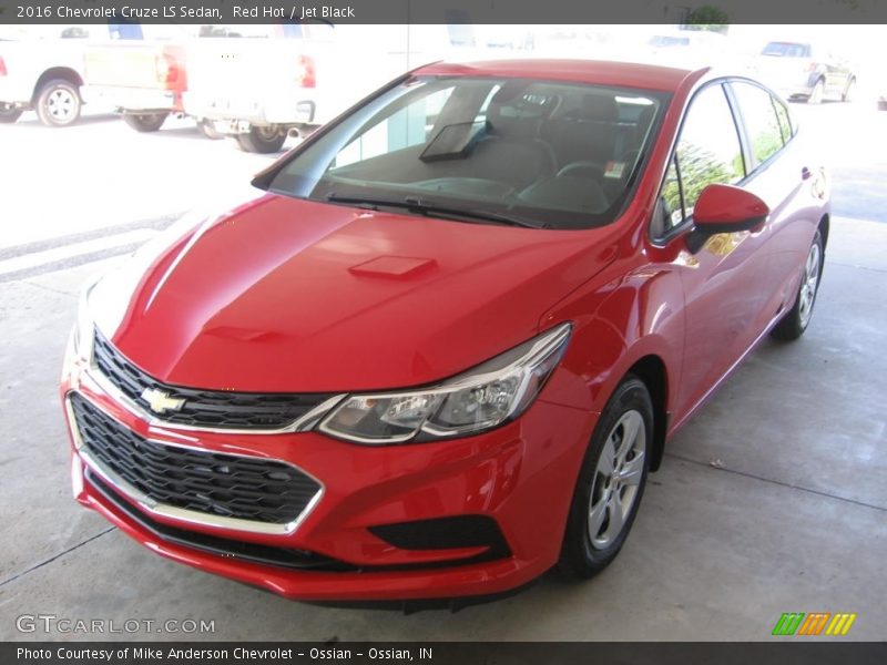 Red Hot / Jet Black 2016 Chevrolet Cruze LS Sedan