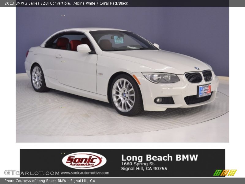 Alpine White / Coral Red/Black 2013 BMW 3 Series 328i Convertible
