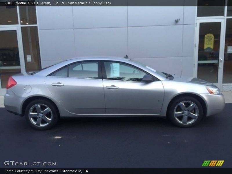 Liquid Silver Metallic / Ebony Black 2008 Pontiac G6 GT Sedan