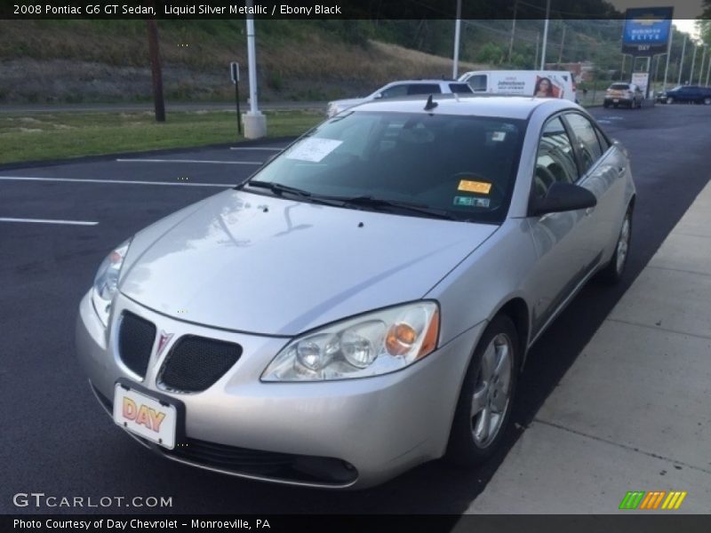 Liquid Silver Metallic / Ebony Black 2008 Pontiac G6 GT Sedan