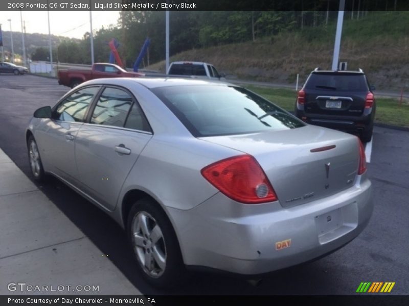 Liquid Silver Metallic / Ebony Black 2008 Pontiac G6 GT Sedan