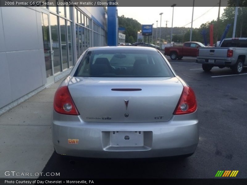 Liquid Silver Metallic / Ebony Black 2008 Pontiac G6 GT Sedan
