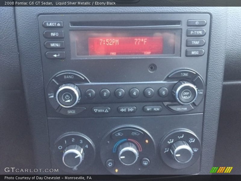 Liquid Silver Metallic / Ebony Black 2008 Pontiac G6 GT Sedan