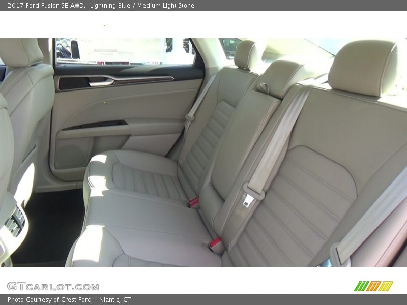 Lightning Blue / Medium Light Stone 2017 Ford Fusion SE AWD