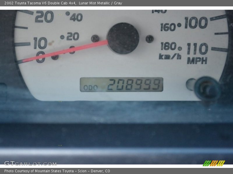 Lunar Mist Metallic / Gray 2002 Toyota Tacoma V6 Double Cab 4x4