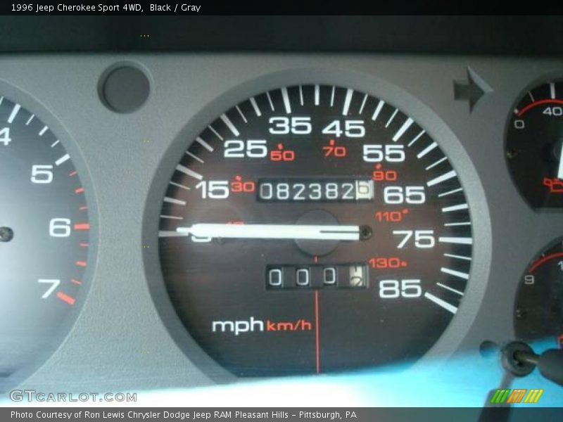 Black / Gray 1996 Jeep Cherokee Sport 4WD