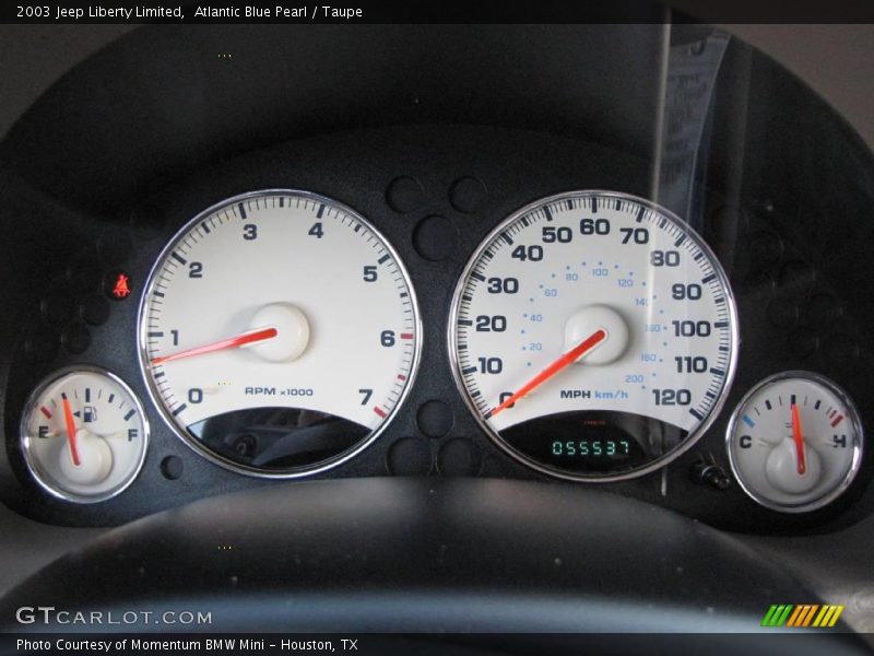Atlantic Blue Pearl / Taupe 2003 Jeep Liberty Limited