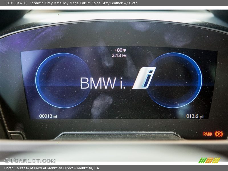 Sophisto Grey Metallic / Mega Carum Spice Grey Leather w/ Cloth 2016 BMW i8