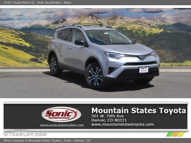 Silver Sky Metallic / Black 2016 Toyota RAV4 LE