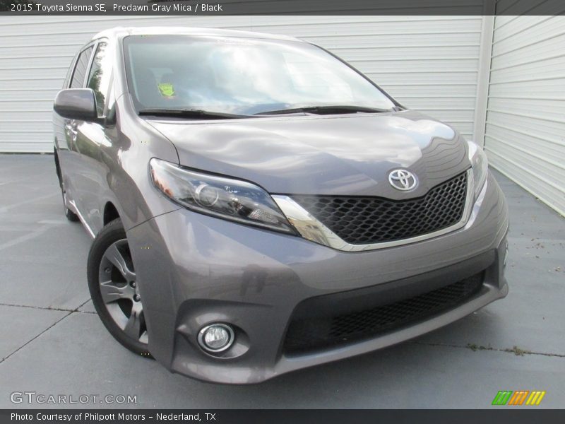 Predawn Gray Mica / Black 2015 Toyota Sienna SE