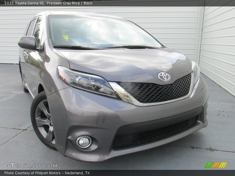 Predawn Gray Mica / Black 2015 Toyota Sienna SE