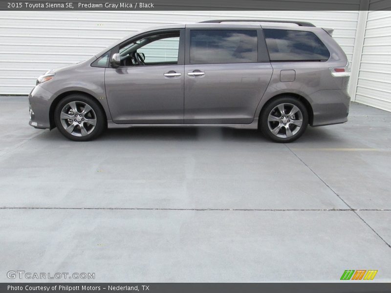 Predawn Gray Mica / Black 2015 Toyota Sienna SE