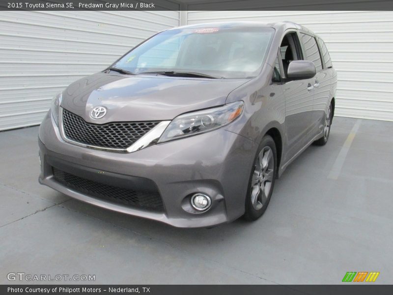 Predawn Gray Mica / Black 2015 Toyota Sienna SE