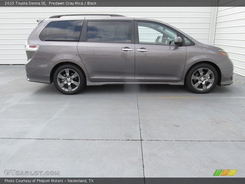 Predawn Gray Mica / Black 2015 Toyota Sienna SE