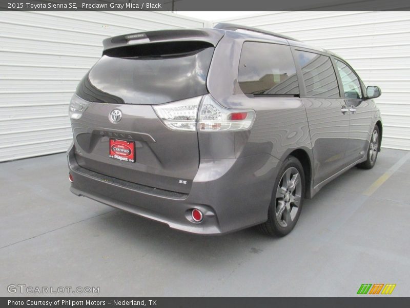 Predawn Gray Mica / Black 2015 Toyota Sienna SE