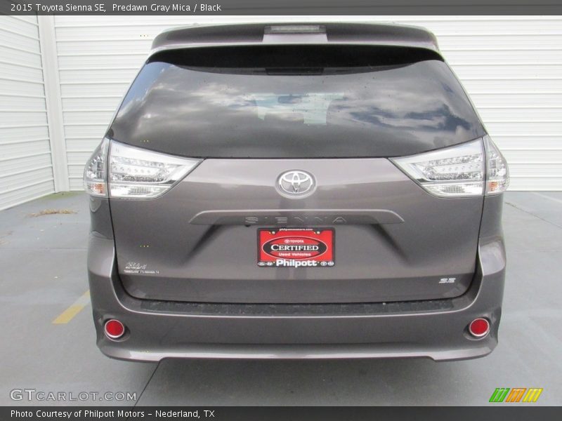 Predawn Gray Mica / Black 2015 Toyota Sienna SE