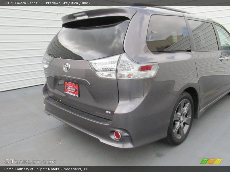 Predawn Gray Mica / Black 2015 Toyota Sienna SE