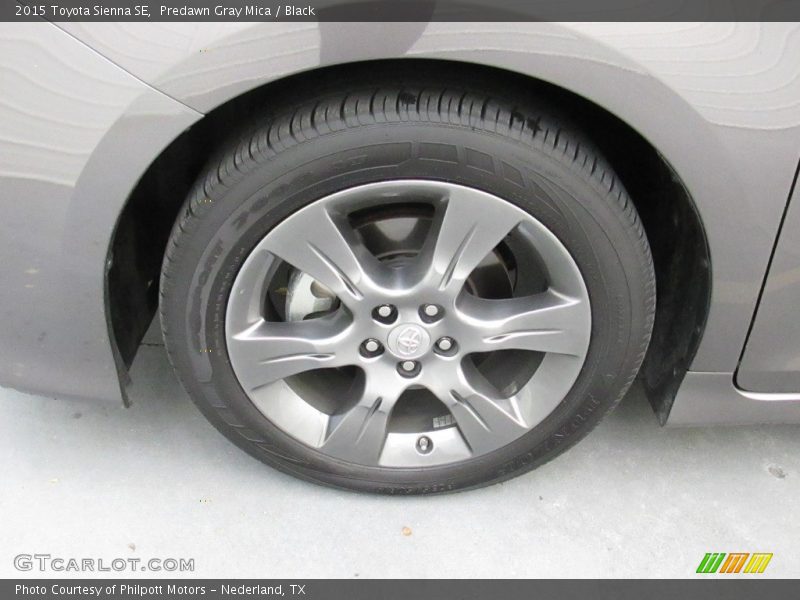 Predawn Gray Mica / Black 2015 Toyota Sienna SE