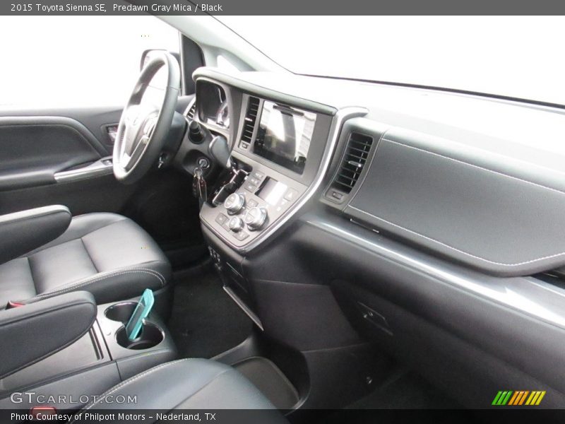 Predawn Gray Mica / Black 2015 Toyota Sienna SE