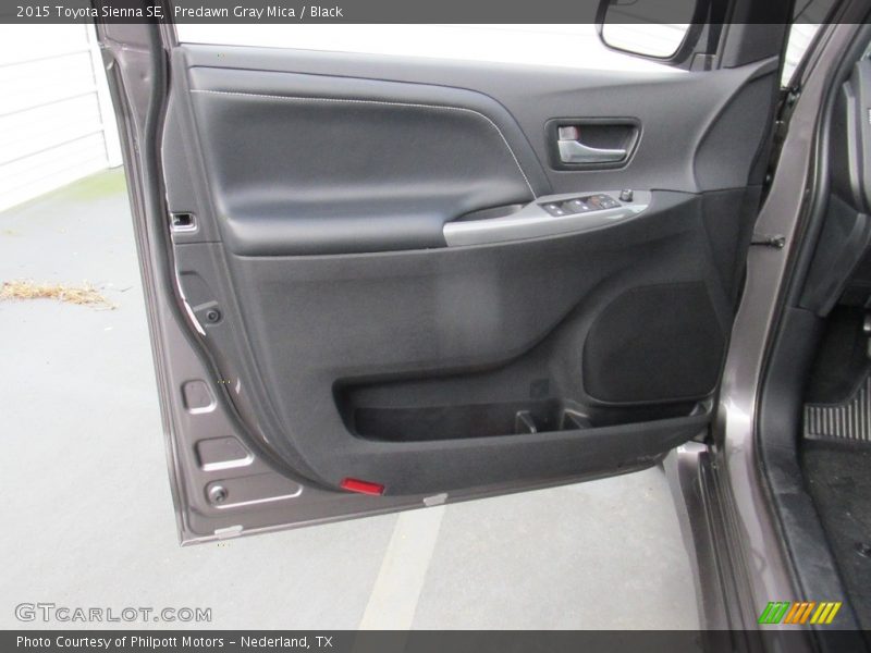 Predawn Gray Mica / Black 2015 Toyota Sienna SE