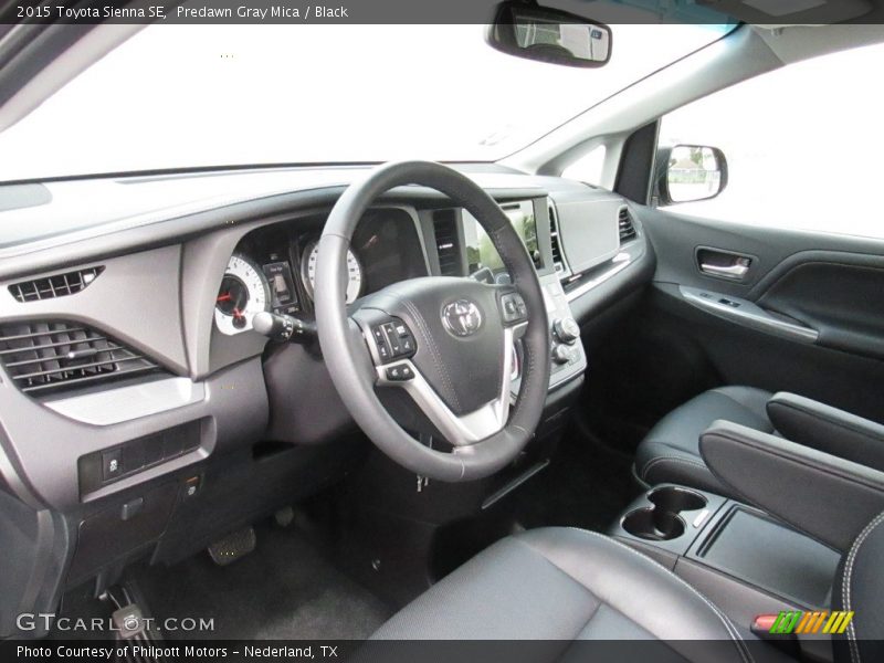 Predawn Gray Mica / Black 2015 Toyota Sienna SE