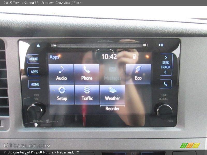 Predawn Gray Mica / Black 2015 Toyota Sienna SE