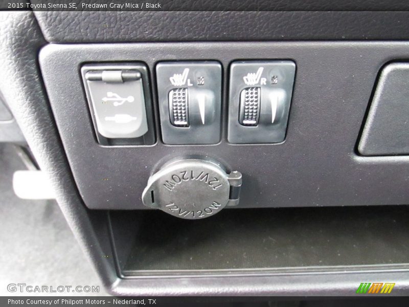 Predawn Gray Mica / Black 2015 Toyota Sienna SE