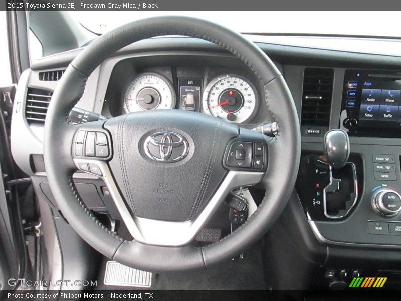 Predawn Gray Mica / Black 2015 Toyota Sienna SE