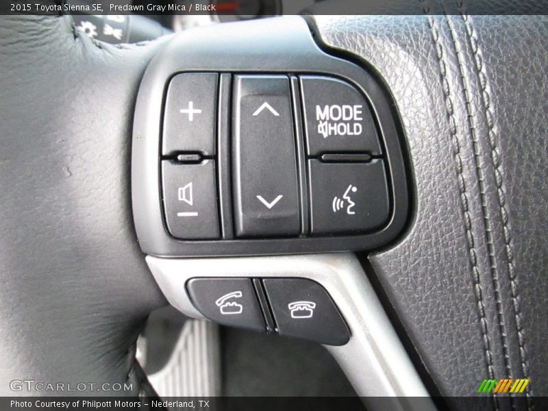 Predawn Gray Mica / Black 2015 Toyota Sienna SE