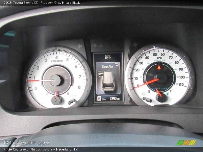 Predawn Gray Mica / Black 2015 Toyota Sienna SE