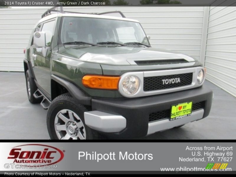Army Green / Dark Charcoal 2014 Toyota FJ Cruiser 4WD
