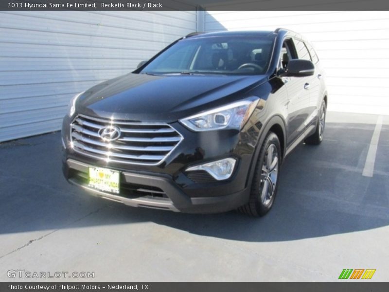 Becketts Black / Black 2013 Hyundai Santa Fe Limited