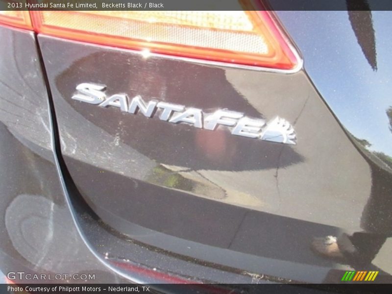 Becketts Black / Black 2013 Hyundai Santa Fe Limited