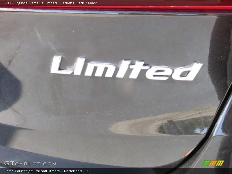 Becketts Black / Black 2013 Hyundai Santa Fe Limited