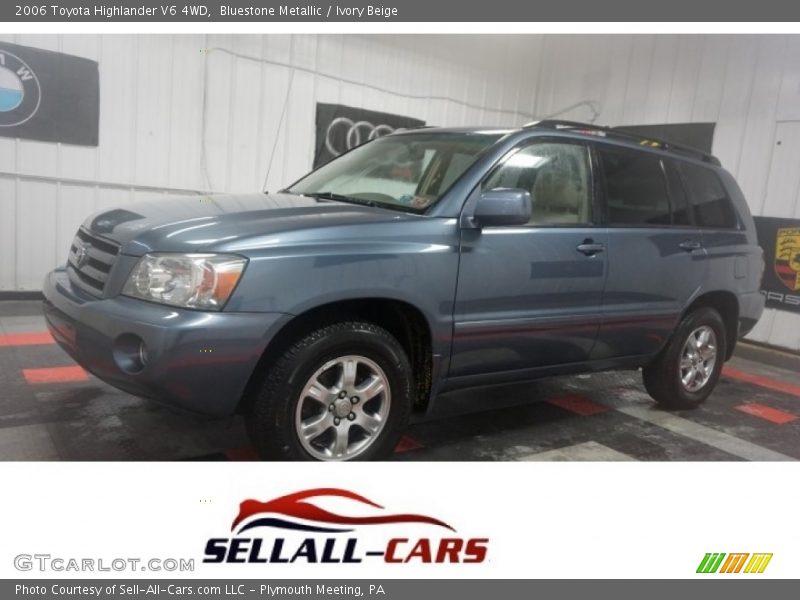 Bluestone Metallic / Ivory Beige 2006 Toyota Highlander V6 4WD