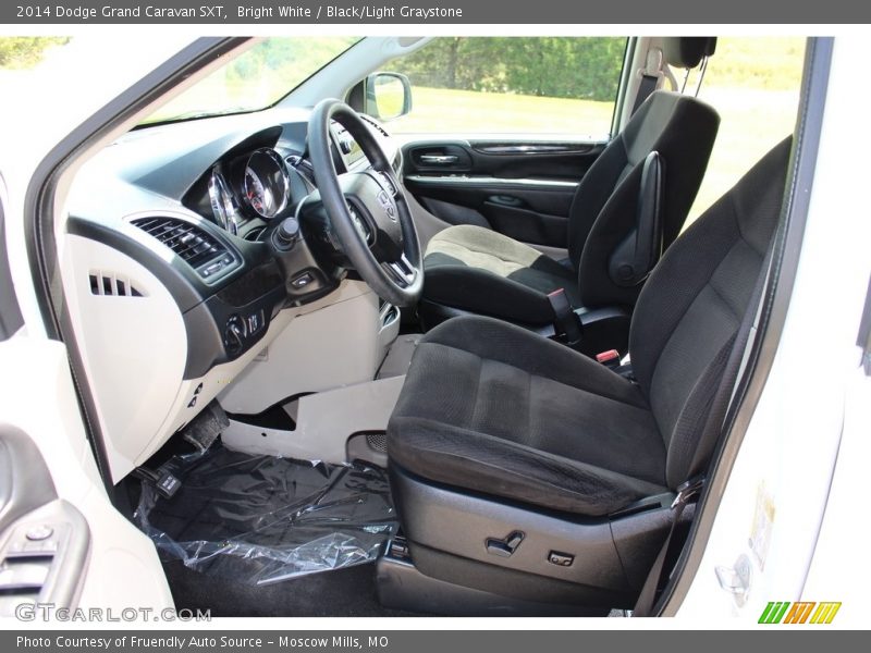 Bright White / Black/Light Graystone 2014 Dodge Grand Caravan SXT