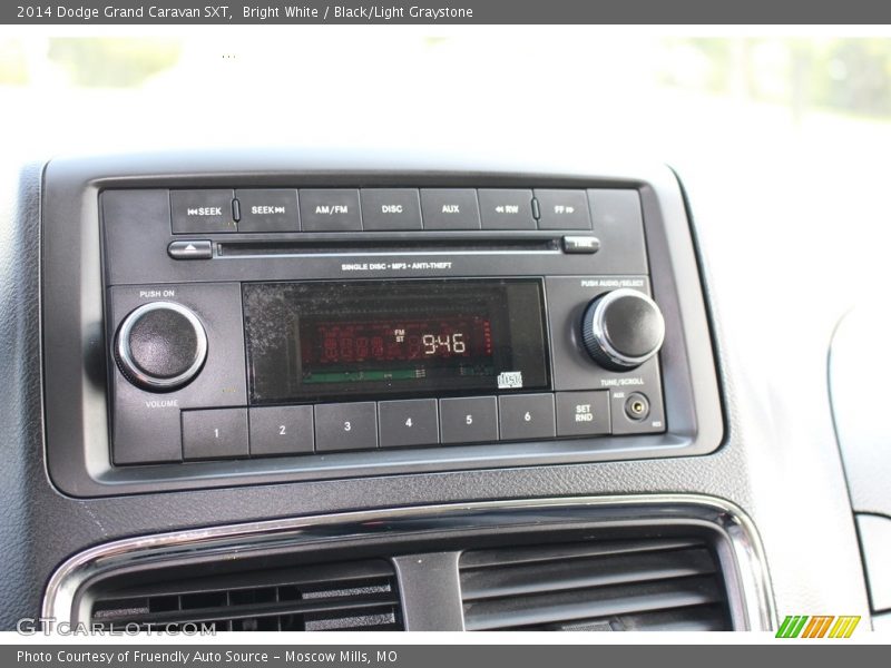 Bright White / Black/Light Graystone 2014 Dodge Grand Caravan SXT