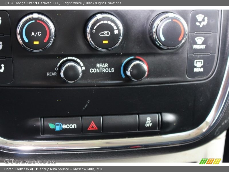 Bright White / Black/Light Graystone 2014 Dodge Grand Caravan SXT