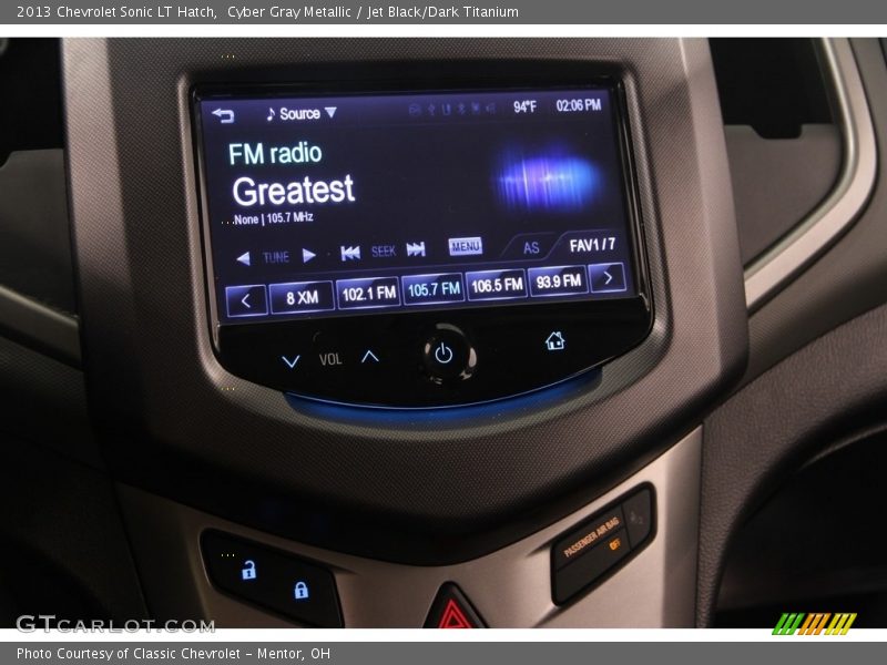 Cyber Gray Metallic / Jet Black/Dark Titanium 2013 Chevrolet Sonic LT Hatch