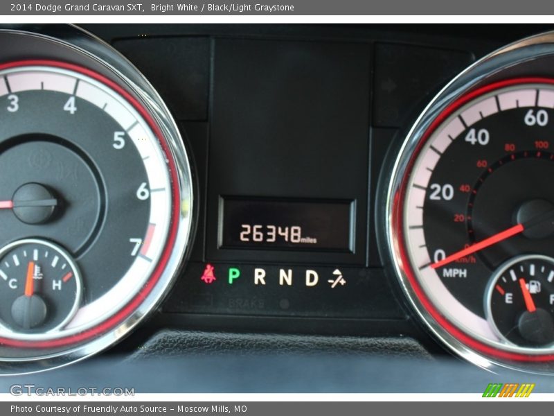 Bright White / Black/Light Graystone 2014 Dodge Grand Caravan SXT