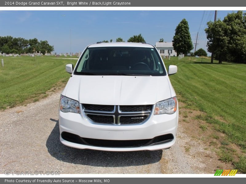 Bright White / Black/Light Graystone 2014 Dodge Grand Caravan SXT