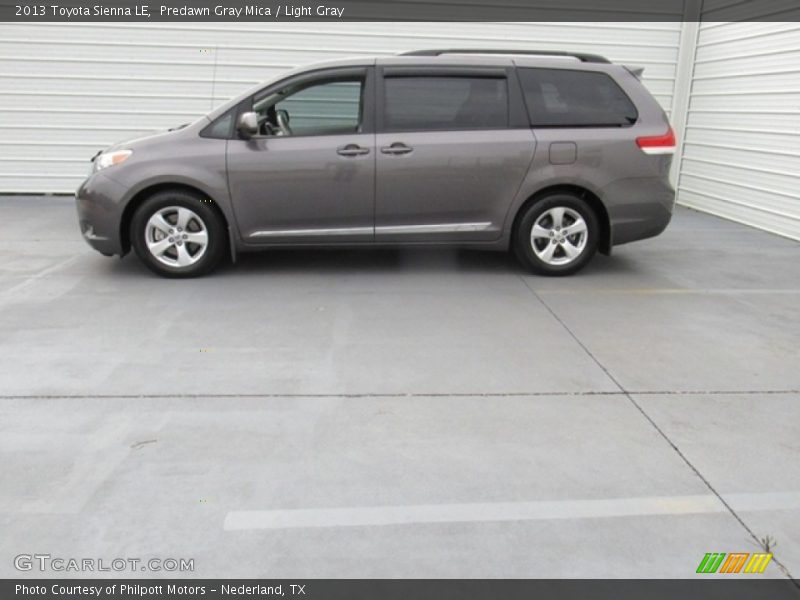 Predawn Gray Mica / Light Gray 2013 Toyota Sienna LE
